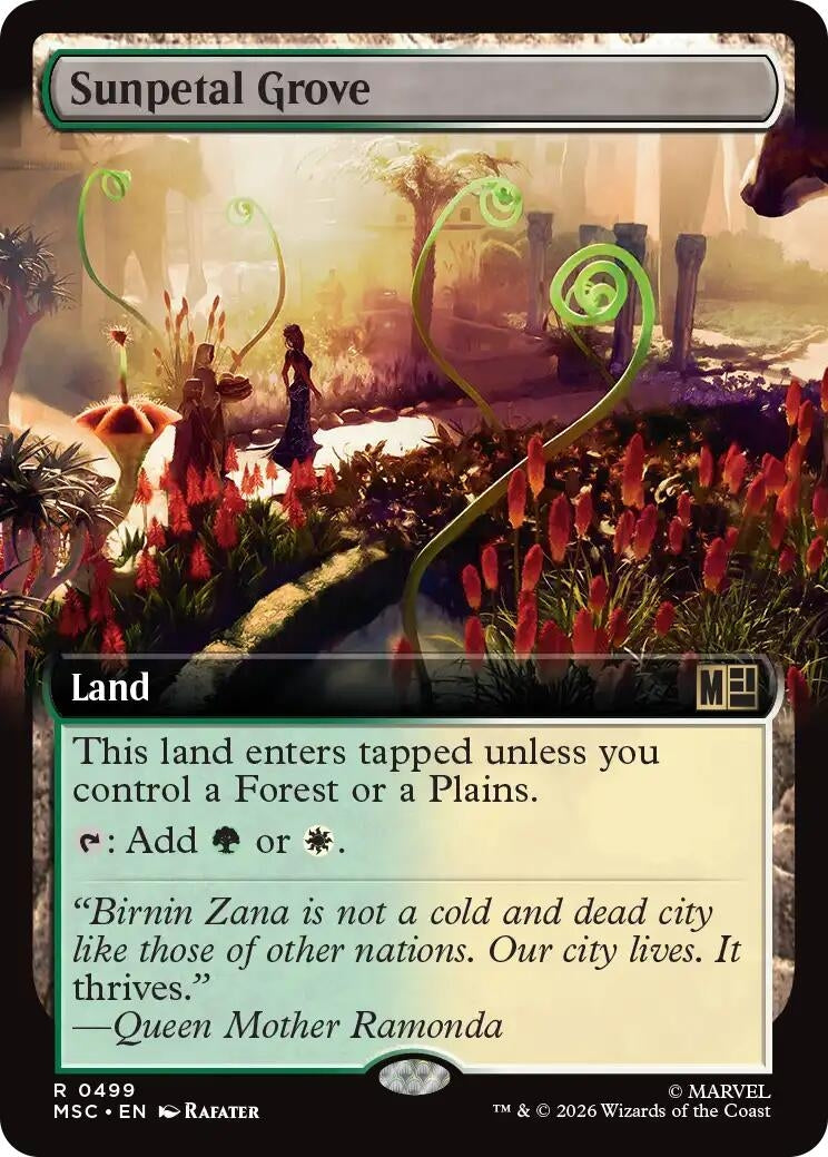 Image for Sunpetal Grove (Extended Art) (499) (Commander: Marvel Super Heroes) (MSC) - Magic: The Gathering