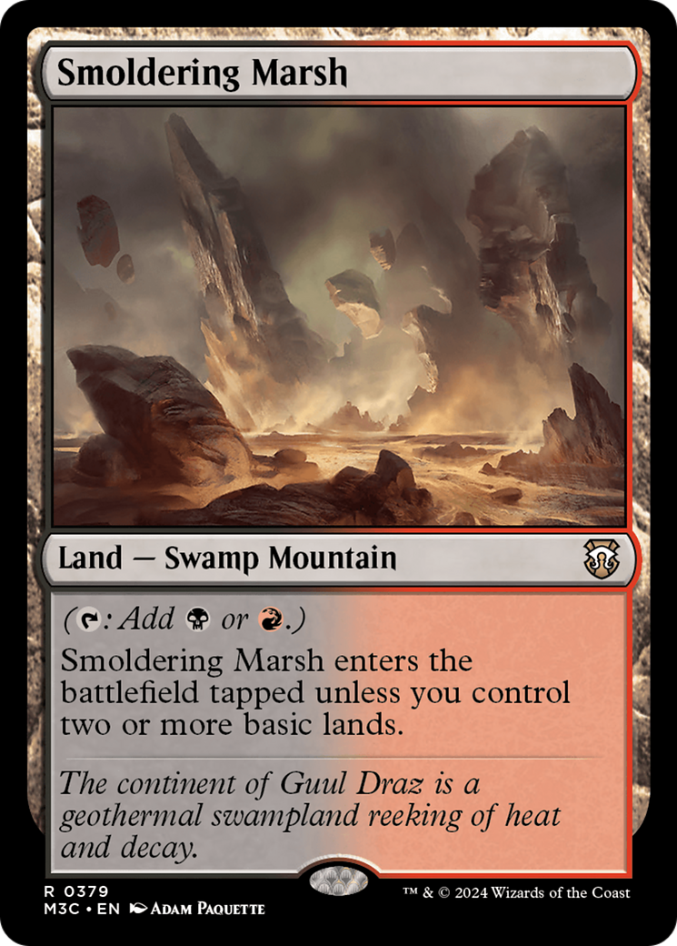 Smoldering Marsh (Ripple Foil) [Modern Horizons 3 Commander] | Red Riot Games CA
