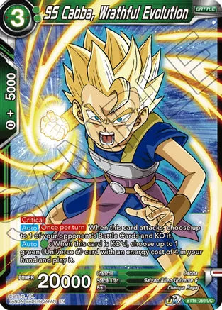 SS Cabba, Wrathful Evolution (BT16-059) [Realm of the Gods] | Red Riot Games CA
