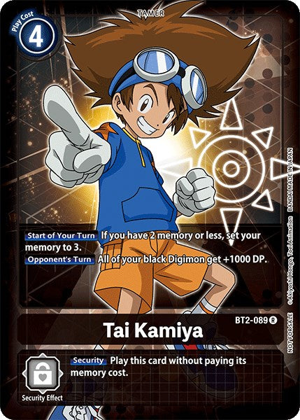 Tai Kamiya [BT2-089] (Official Tournament Pack Vol.3) [Release Special Booster Promos] | Red Riot Games CA