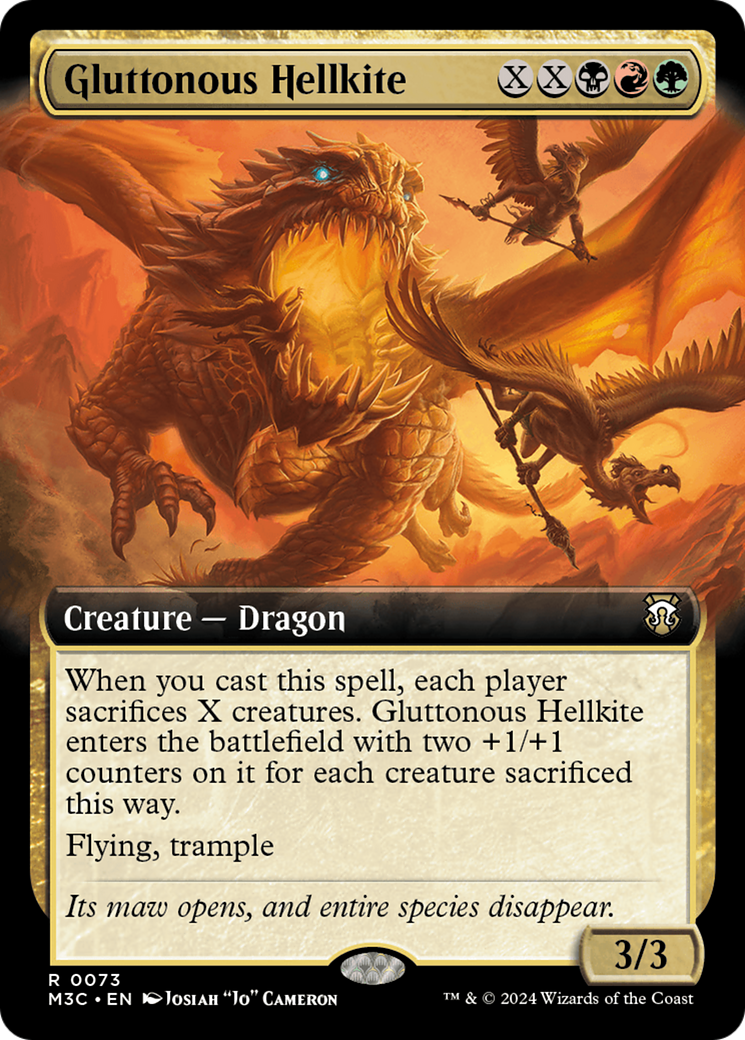 Gluttonous Hellkite (Extended Art) [Modern Horizons 3 Commander] | Red Riot Games CA