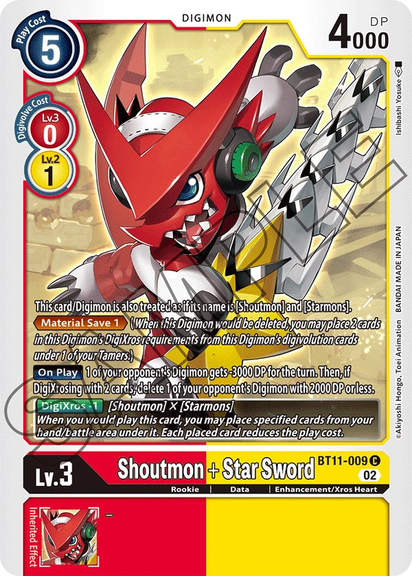 Shoutmon + Star Sword [BT11-009] [Dimensional Phase] | Red Riot Games CA