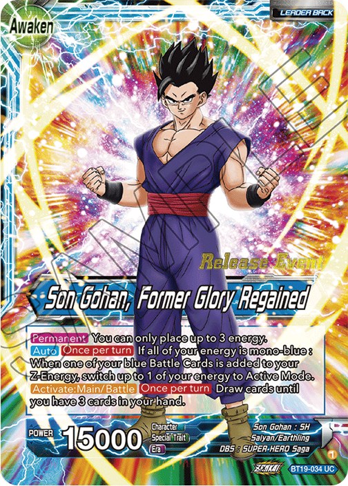 Son Gohan // Son Gohan, Former Glory Regained (Fighter's Ambition Holiday Pack) (BT19-034) [Tournament Promotion Cards] | Red Riot Games CA