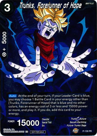 Trunks, Forerunner of Hope (P-139) [Promotion Cards] | Red Riot Games CA