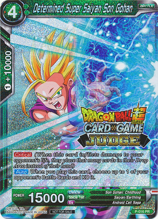 Determined Super Saiyan Son Gohan (P-016) [Judge Promotion Cards] | Red Riot Games CA