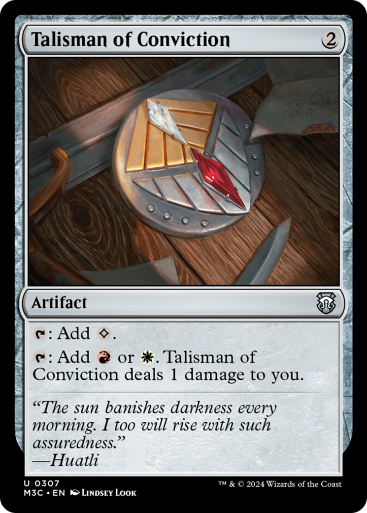 Talisman of Conviction (Ripple Foil) [Modern Horizons 3 Commander] | Red Riot Games CA