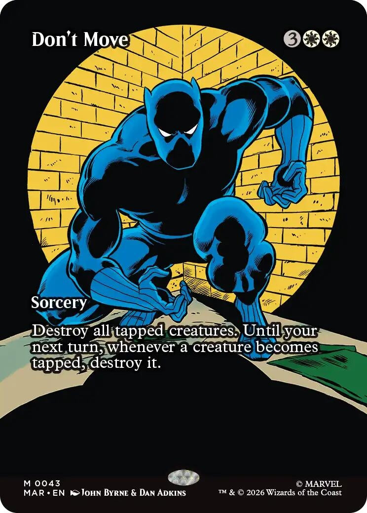 Image for Don't Move (Borderless) (43) (Marvel Universe Eternal-Legal) (MAR) - Magic: The Gathering