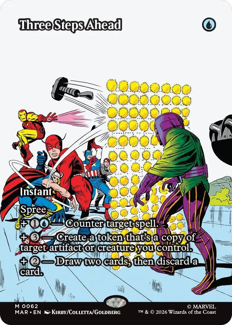 Image for Three Steps Ahead (Borderless) (62) (Marvel Universe Eternal-Legal) (MAR) - Magic: The Gathering