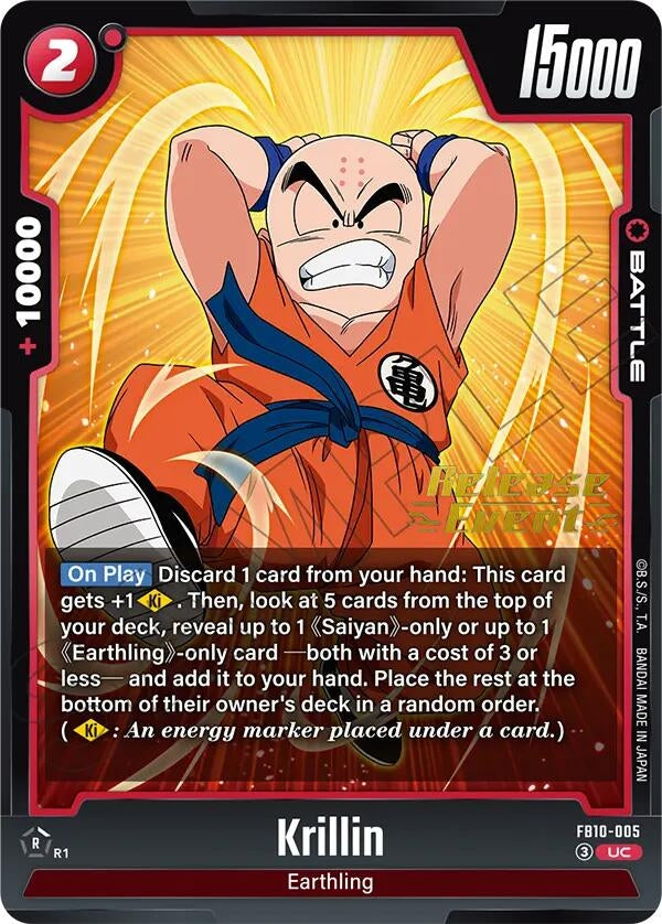 Image for Krillin - FB10-005 (FB10-005) (Cross Force Release Event Cards) (FB10_PR) - Dragon Ball Super: Fusion World