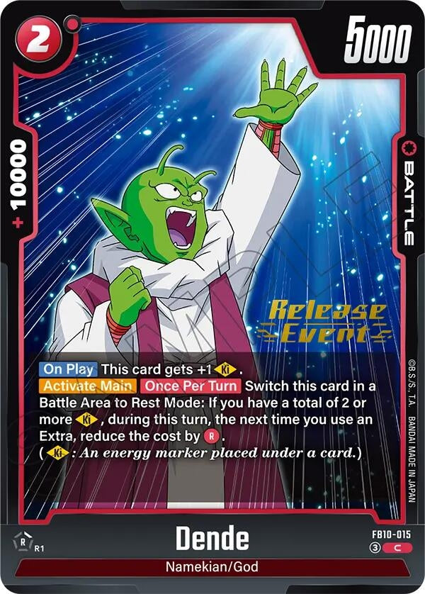 Image for Dende (FB10-015) (Cross Force Release Event Cards) (FB10_PR) - Dragon Ball Super: Fusion World