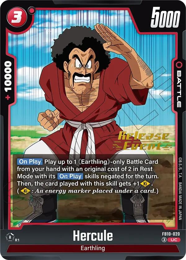 Image for Hercule - FB10-020 (FB10-020) (Cross Force Release Event Cards) (FB10_PR) - Dragon Ball Super: Fusion World