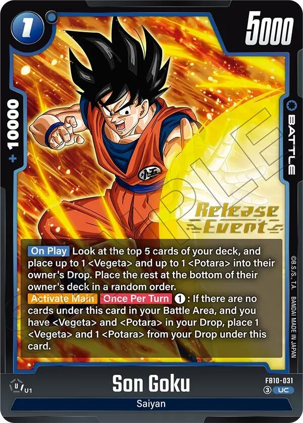 Image for Son Goku - FB10-031 (FB10-031) (Cross Force Release Event Cards) (FB10_PR) - Dragon Ball Super: Fusion World