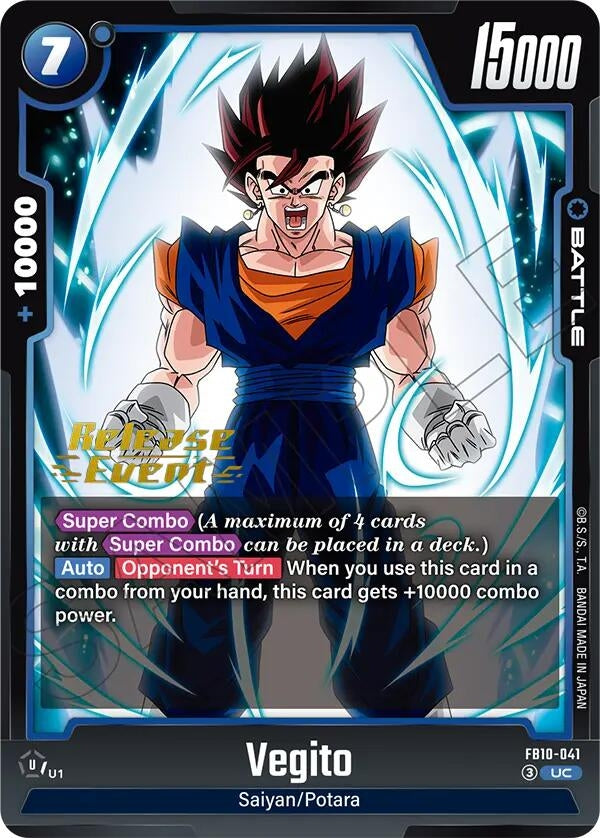 Image for Vegito - FB10-041 (FB10-041) (Cross Force Release Event Cards) (FB10_PR) - Dragon Ball Super: Fusion World