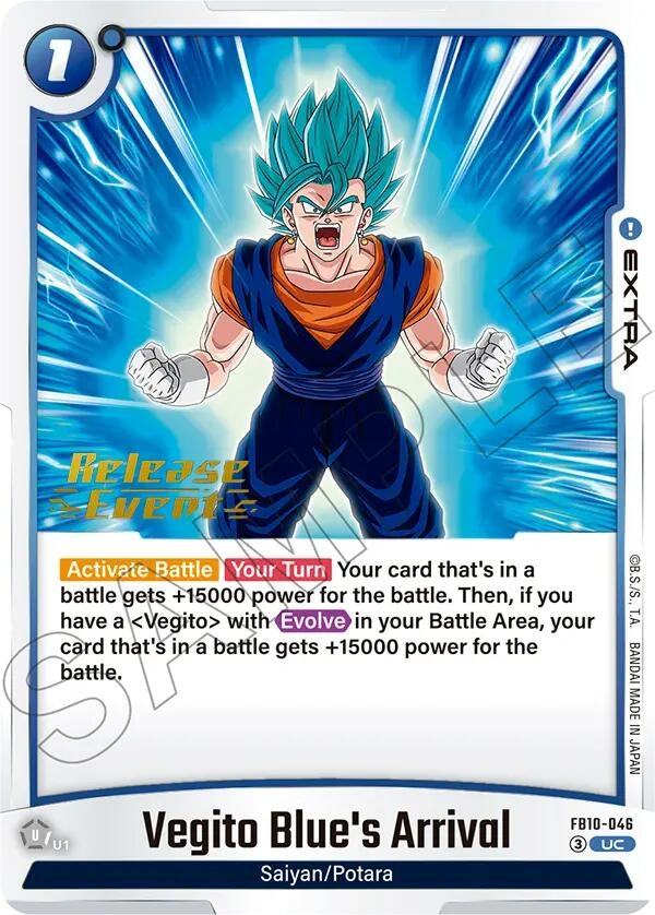 Image for Vegito Blue's Arrival (FB10-046) (Cross Force Release Event Cards) (FB10_PR) - Dragon Ball Super: Fusion World