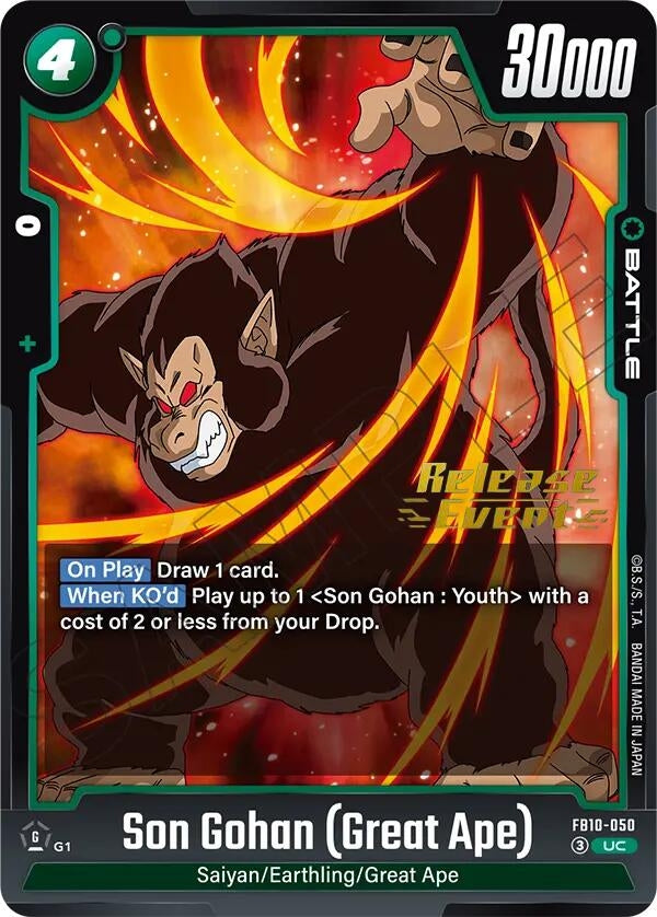 Image for Son Gohan (Great Ape) (FB10-050) (Cross Force Release Event Cards) (FB10_PR) - Dragon Ball Super: Fusion World