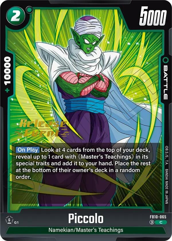Image for Piccolo - FB10-065 (FB10-065) (Cross Force Release Event Cards) (FB10_PR) - Dragon Ball Super: Fusion World