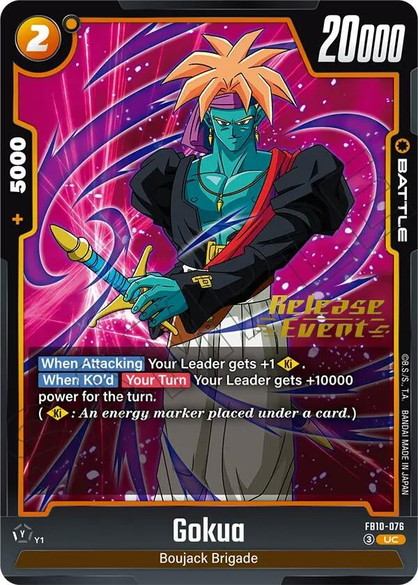Image for Gokua - FB10-076 (FB10-076) (Cross Force Release Event Cards) (FB10_PR) - Dragon Ball Super: Fusion World