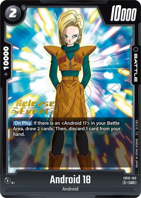 Image for Android 18 - FB10-103 (FB10-103) (Cross Force Release Event Cards) (FB10_PR) - Dragon Ball Super: Fusion World