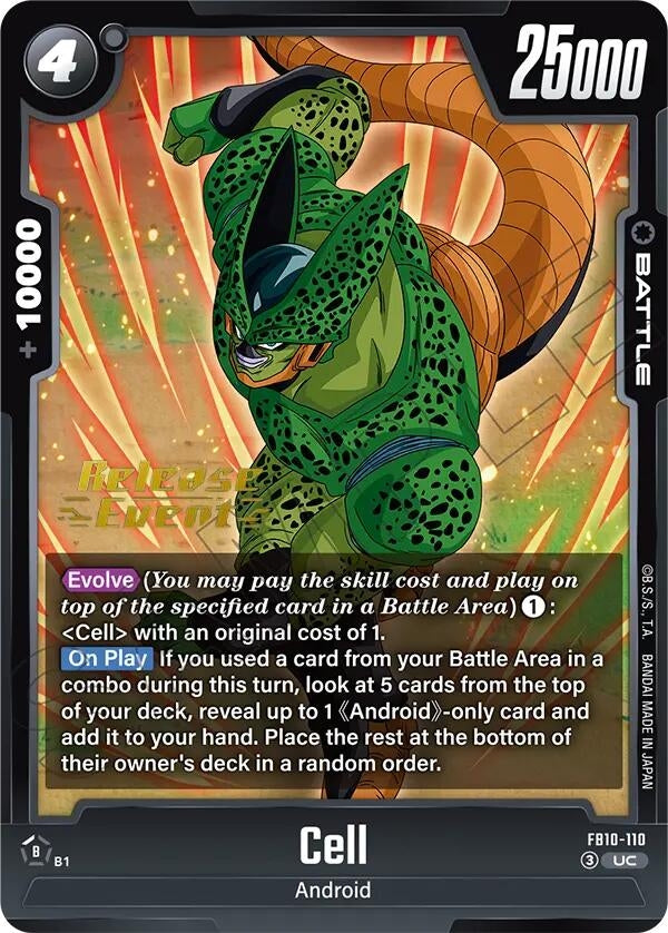 Image for Cell - FB10-110 (FB10-110) (Cross Force Release Event Cards) (FB10_PR) - Dragon Ball Super: Fusion World