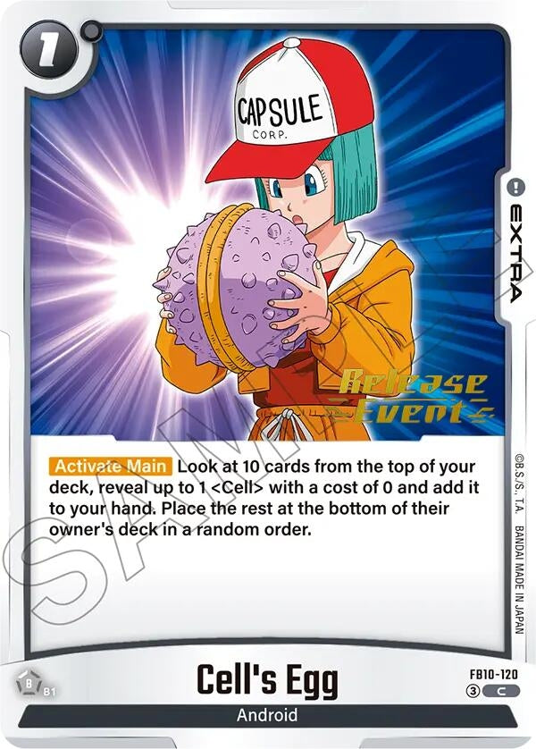 Image for Cell's Egg (FB10-120) (Cross Force Release Event Cards) (FB10_PR) - Dragon Ball Super: Fusion World