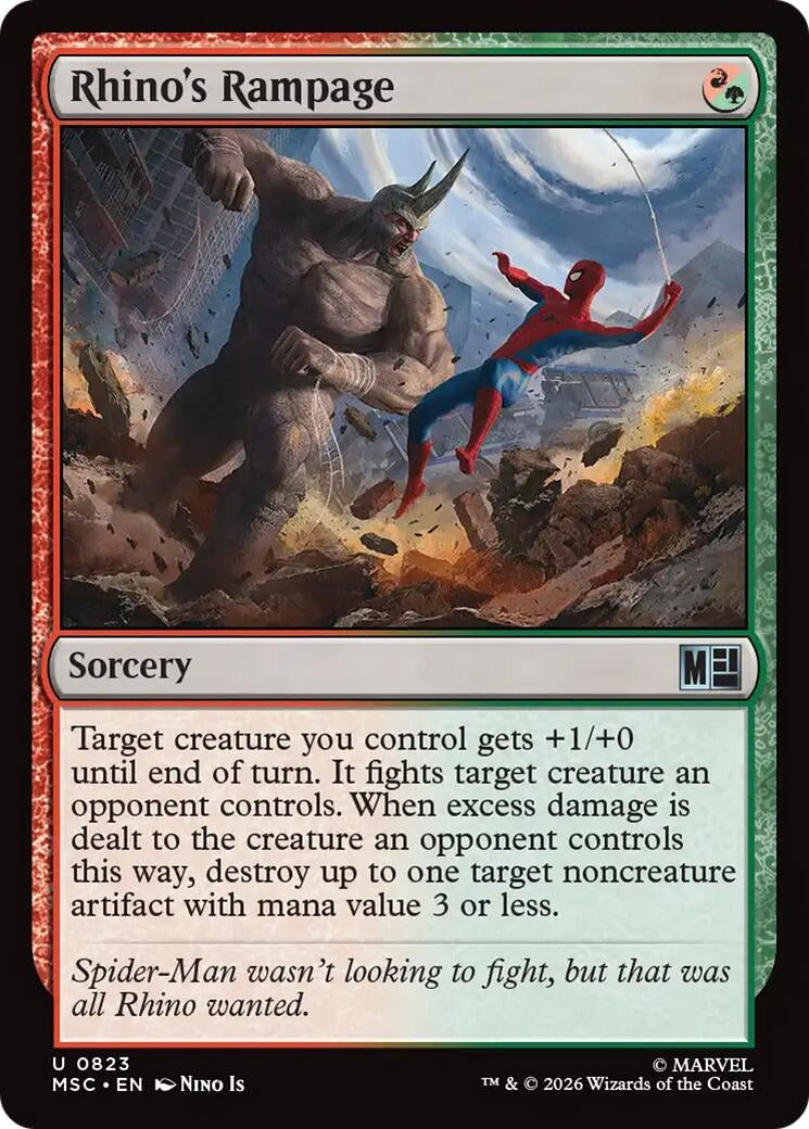 Image for Rhino's Rampage (823) (Commander: Marvel Super Heroes) (MSC) - Magic: The Gathering