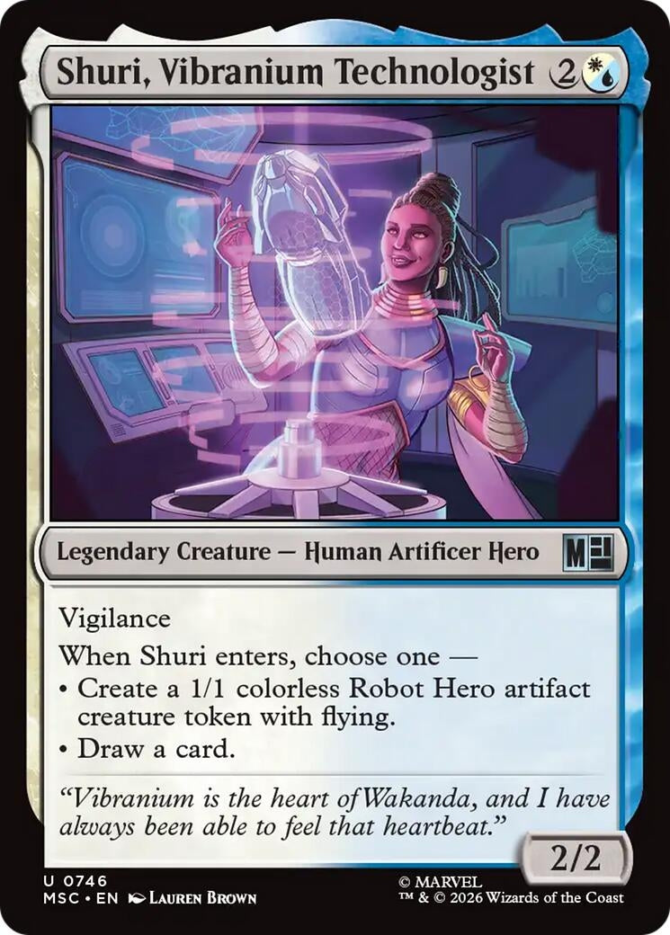 Image for Shuri, Vibranium Technologist (746) (Commander: Marvel Super Heroes) (MSC) - Magic: The Gathering