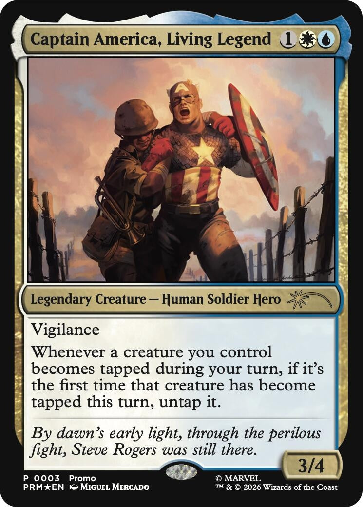 Image for Captain America, Living Legend (3) (Media Promos) (MEDIA) - Magic: The Gathering