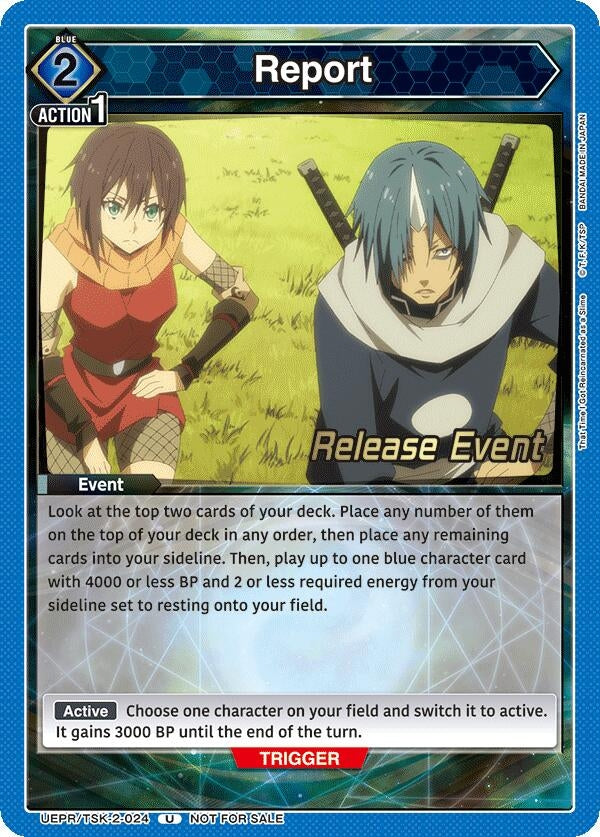 Image for Report (UEPR/TSK-2-024) (UE20BT: That Time I Got Reincarnated as a Slime Release Event Cards) (UE20BT_RE) - Union Arena