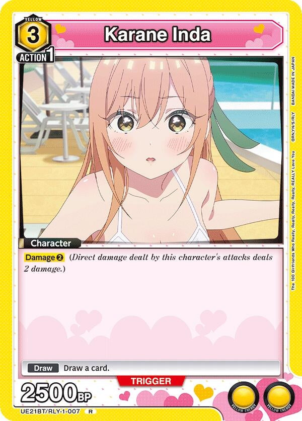 Image for Karane Inda (007) (UE21BT/RLY-1-007) (UE21BT: The 100 Girlfriends Who Really, Really, Really, Really, REALLY Love You) (UE21BT) - Union Arena