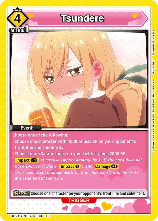 Image for Tsundere (UE21BT/RLY-1-039) (UE21BT: The 100 Girlfriends Who Really, Really, Really, Really, REALLY Love You) (UE21BT) - Union Arena
