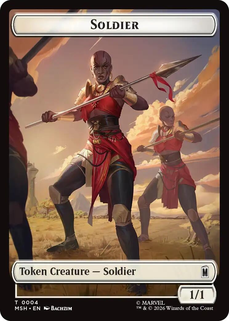 Image for Soldier // Goat Double-Sided Token (4 // 6) (Commander: Marvel Super Heroes) (MSC) - Magic: The Gathering