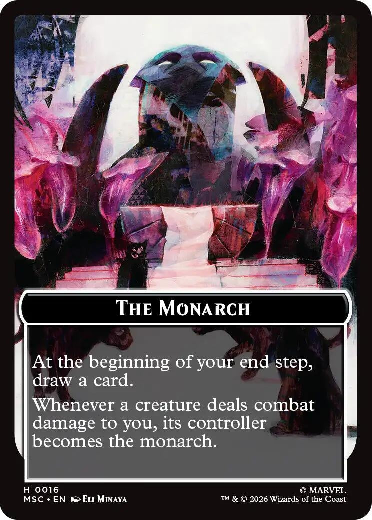 Image for The Monarch (016) // Vibranium (015) Double-Sided Token (16 // 15) (Commander: Marvel Super Heroes) (MSC) - Magic: The Gathering