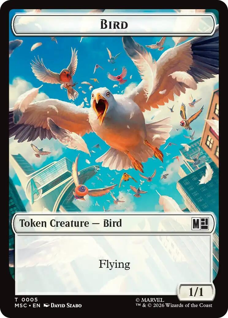 Image for Bird // Rhino Double-Sided Token (5 // 13) (Commander: Marvel Super Heroes) (MSC) - Magic: The Gathering