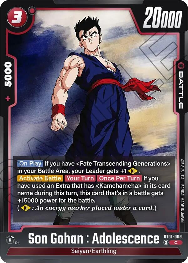 Image for Son Gohan : Adolescence - ST01-009 (ST01-009) (Story Booster 01) (ST01) - Dragon Ball Super: Fusion World