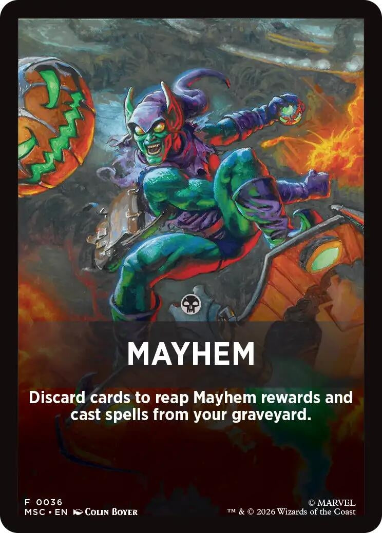 Image for Mayhem Theme Card (36) (Commander: Marvel Super Heroes) (MSC) - Magic: The Gathering
