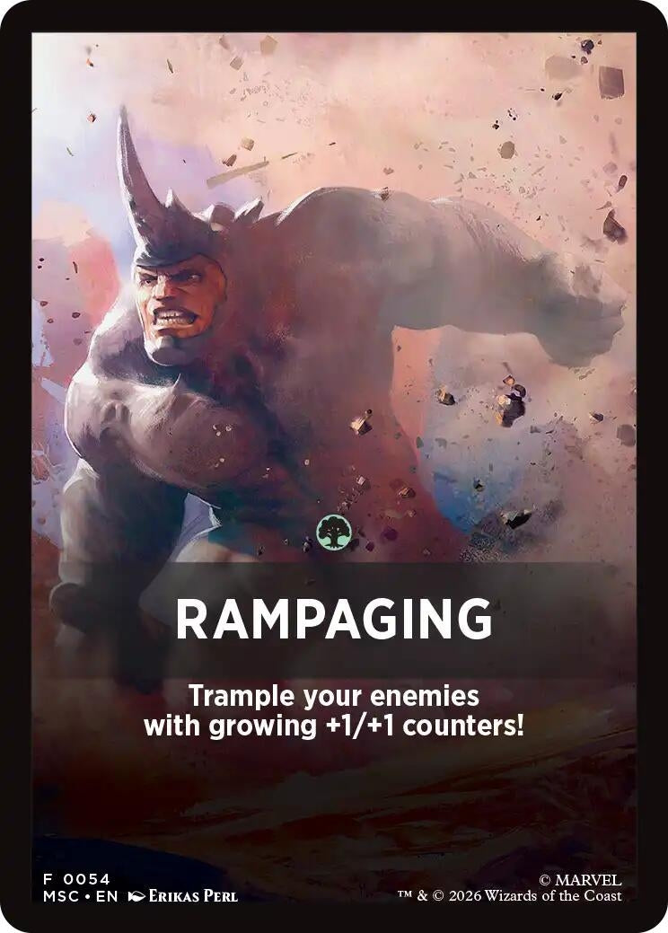 Image for Rampaging Theme Card (54) (Commander: Marvel Super Heroes) (MSC) - Magic: The Gathering