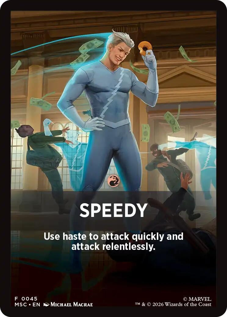 Image for Speedy Theme Card (45) (Commander: Marvel Super Heroes) (MSC) - Magic: The Gathering