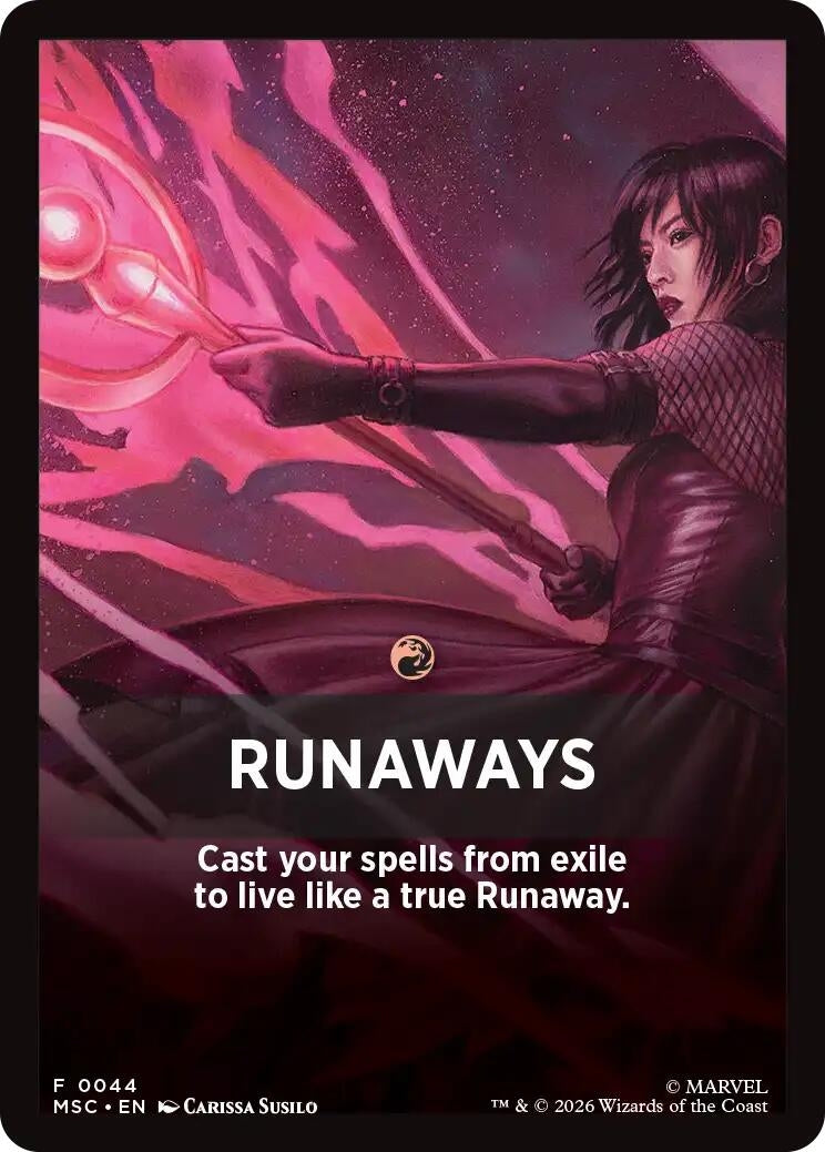 Image for Runaways Theme Card (44) (Commander: Marvel Super Heroes) (MSC) - Magic: The Gathering