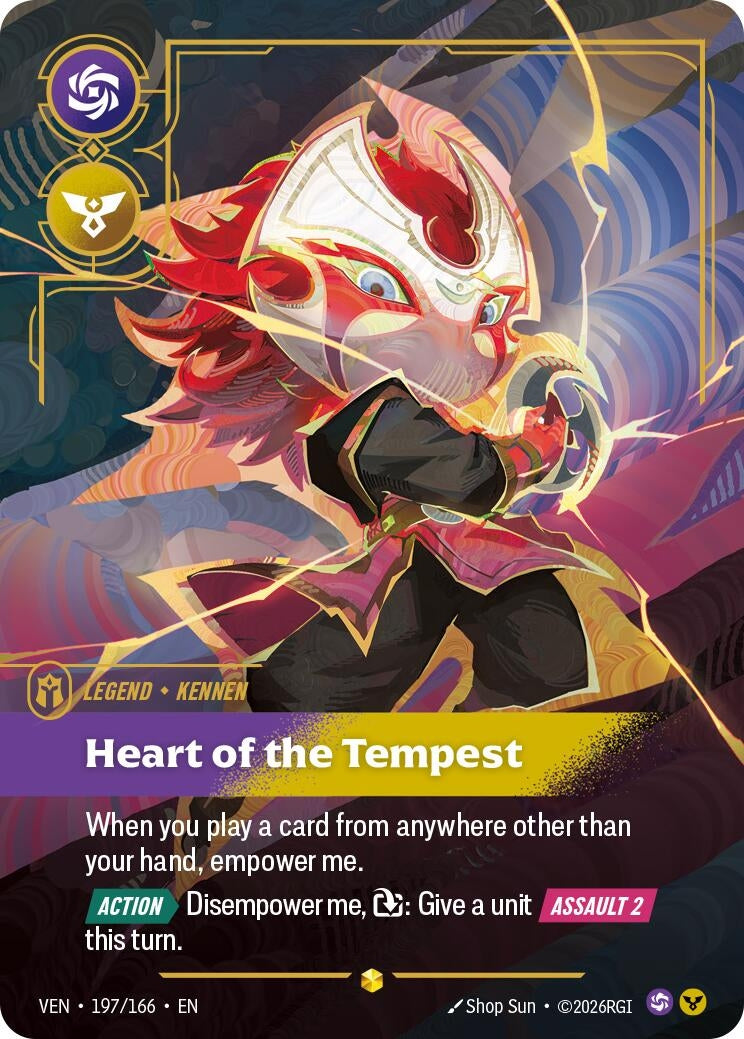 Image for Yordle, Kennen - Heart of the Tempest (Overnumbered) (197/166) (Vendetta) (VEN) - Riftbound: League of Legends Trading Card Game