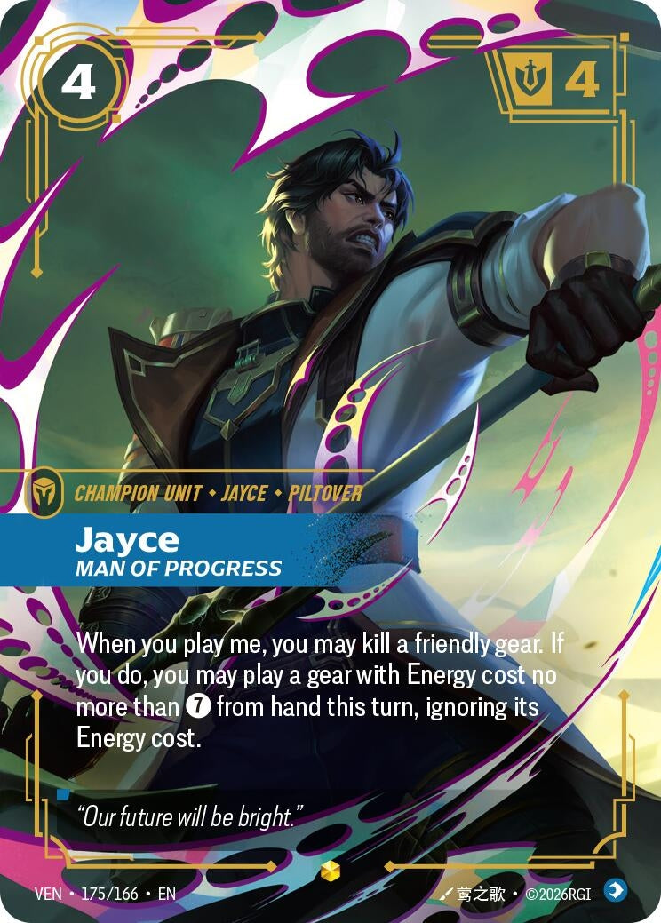 Image for Jayce, Man of Progress (175/166) (Vendetta) (VEN) - Riftbound: League of Legends Trading Card Game