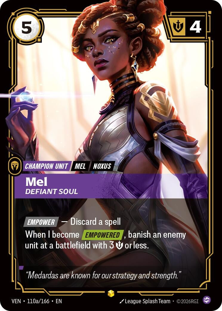 Image for Mel, Defiant Soul (Alternate Art) (110a/166) (Vendetta) (VEN) - Riftbound: League of Legends Trading Card Game