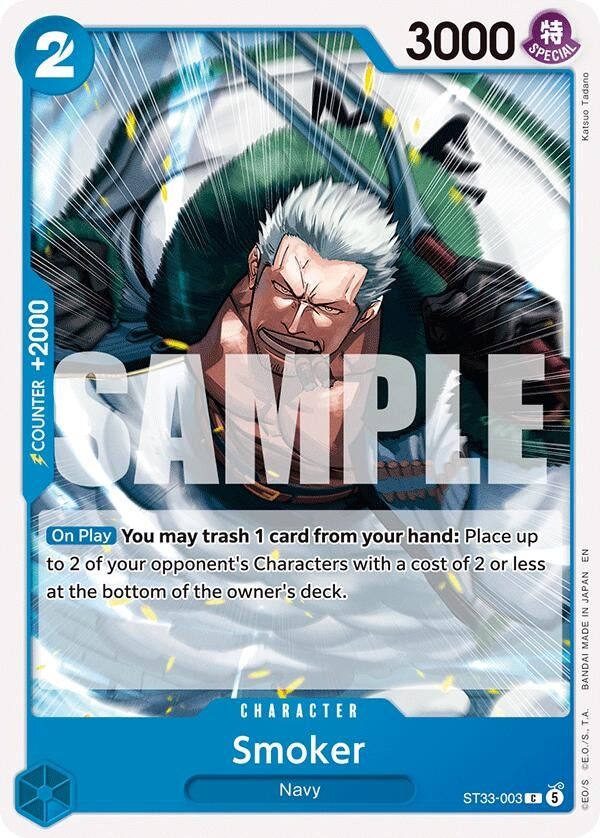 Image for Smoker (ST33-003) (Starter Deck 33: BLUE Kuzan) (ST-33) - One Piece Card Game