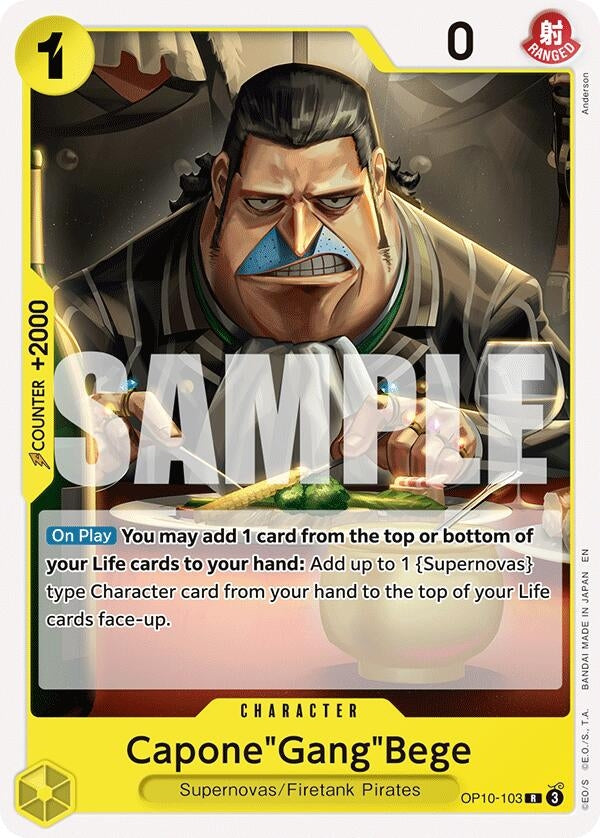 Image for Capone"Gang"Bege (OP10-103) (Starter Deck 36: YELLOW Eustass"Captain"Kid) (ST-36) - One Piece Card Game