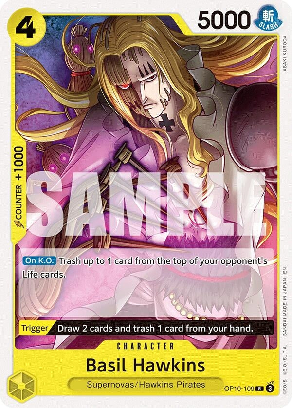 Image for Basil Hawkins (OP10-109) (Starter Deck 36: YELLOW Eustass"Captain"Kid) (ST-36) - One Piece Card Game