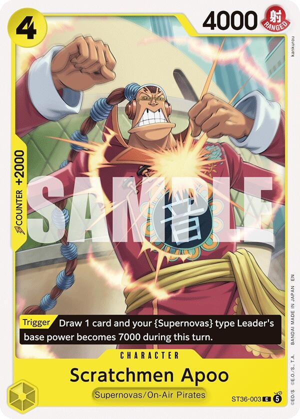 Image for Scratchmen Apoo (ST36-003) (Starter Deck 36: YELLOW Eustass"Captain"Kid) (ST-36) - One Piece Card Game
