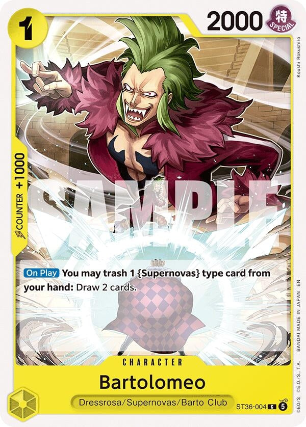 Image for Bartolomeo (ST36-004) (Starter Deck 36: YELLOW Eustass"Captain"Kid) (ST-36) - One Piece Card Game