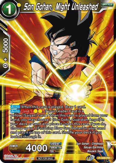 Son Gohan, Might Unleashed (P-349) [Tournament Promotion Cards] | Red Riot Games CA