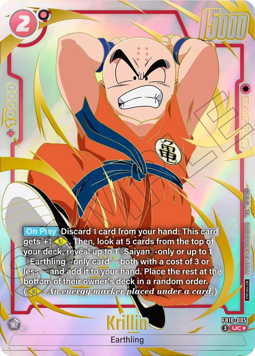 Image for Krillin - FB10-005 (Limited Pack 26-27 WAVE2) (FB10-005) (Tournament and Championship Promos) (DBSFW_TPR) - Dragon Ball Super: Fusion World