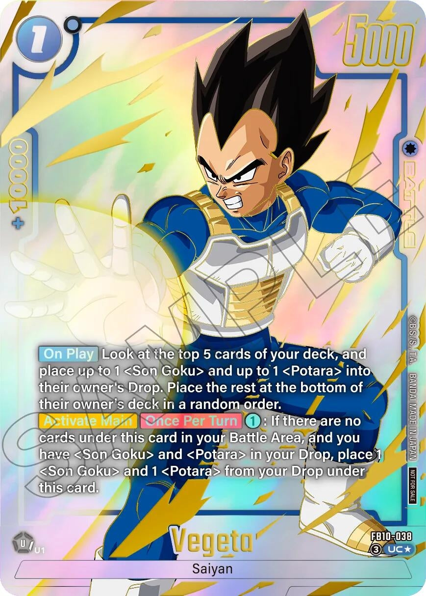 Image for Vegeta - FB10-038 (Limited Pack 26-27 WAVE2) (FB10-038) (Tournament and Championship Promos) (DBSFW_TPR) - Dragon Ball Super: Fusion World