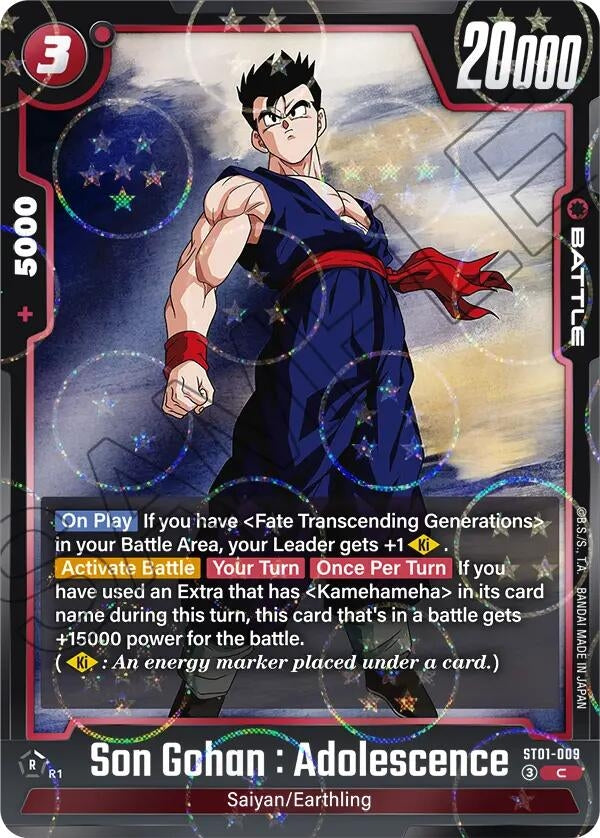 Image for Son Gohan : Adolescence - ST01-009 (Dragon Ball Pattern) (ST01-009) (Story Booster 01) (ST01) - Dragon Ball Super: Fusion World